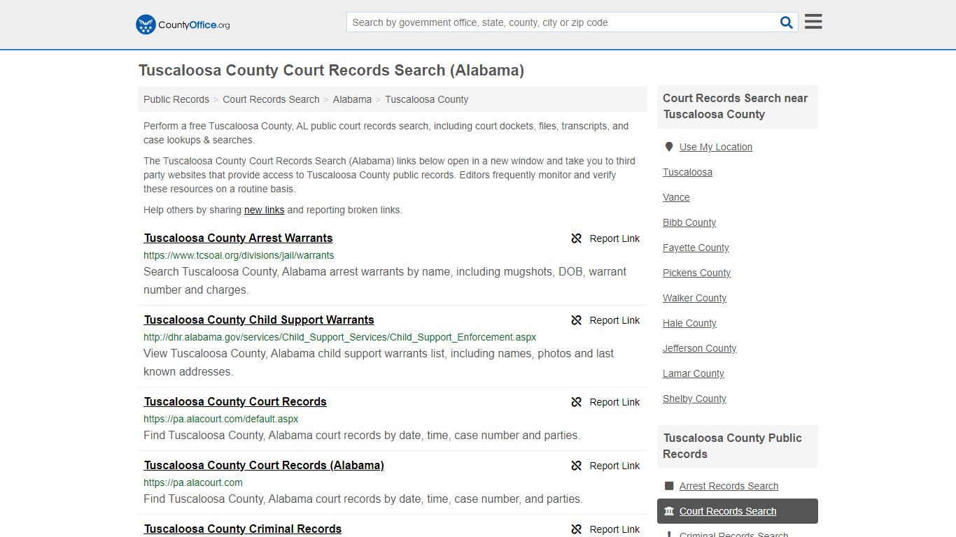 Court Records Search - Tuscaloosa County, AL (Adoptions ...